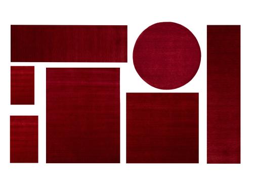 Cherry Red Solid Tribal Gabbeh Modern Rug in All Size