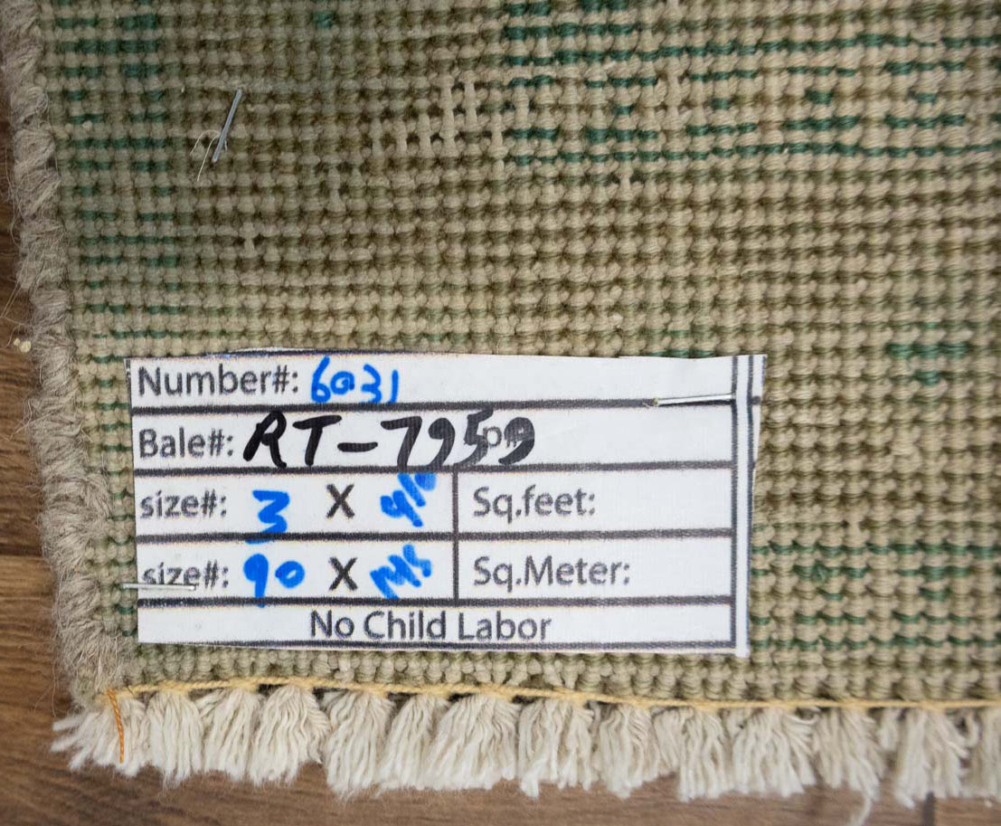 3'0x4'10 Hand-Knotted Modern Bordered Oriental Wool Rug - Image 13