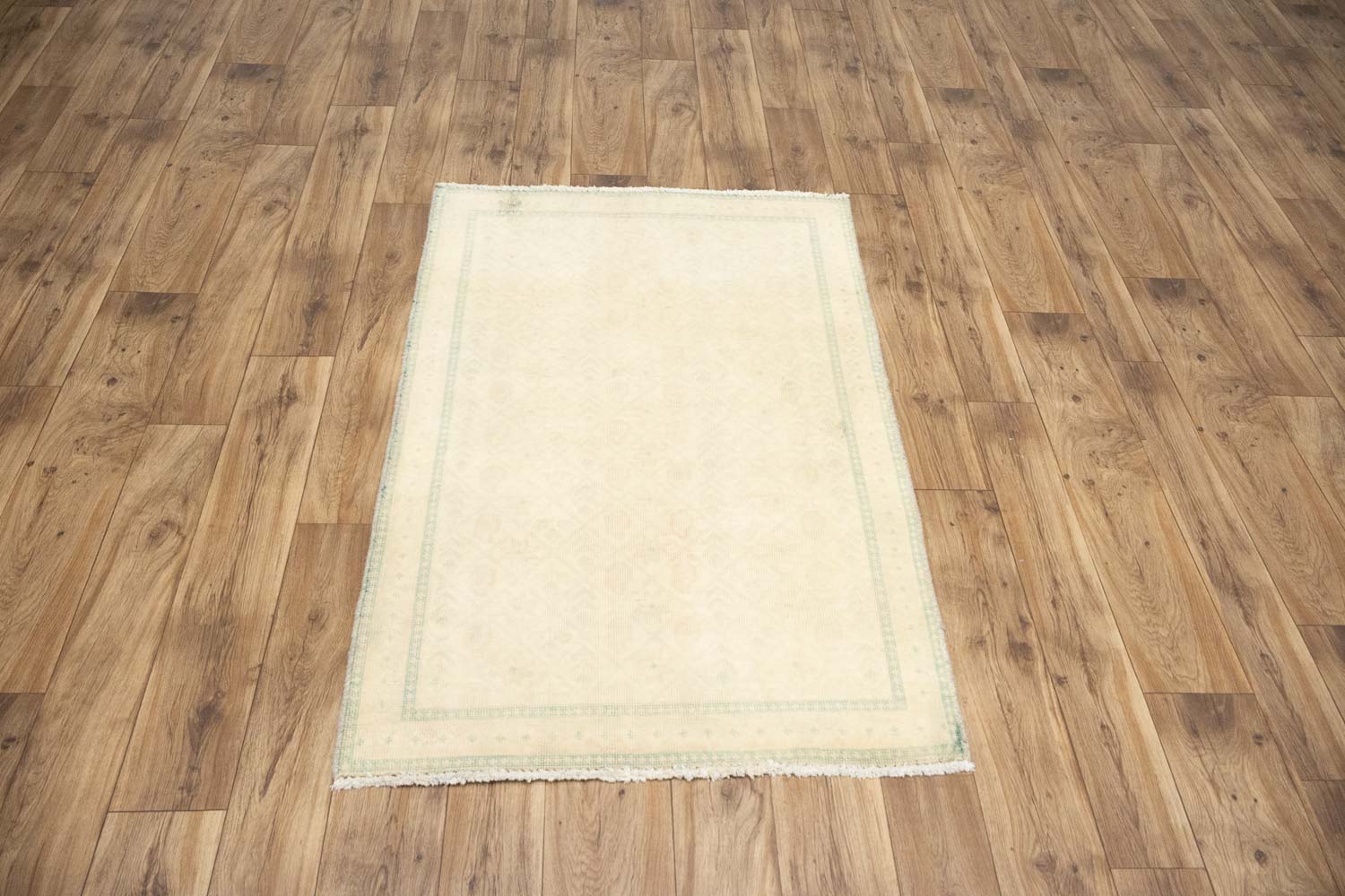 3'0x4'10 Hand-Knotted Modern Bordered Oriental Wool Rug - Image 7