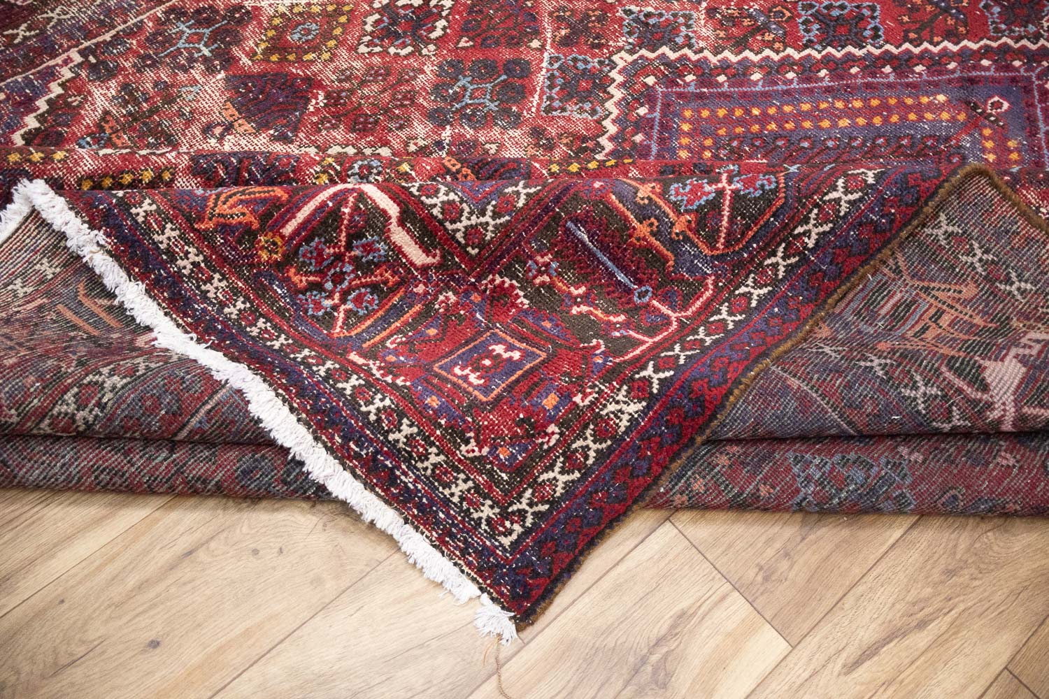 8'0 x 11'3 Hand Knotted Muted Geometric Tribal Oriental Wool Rug - Image 17
