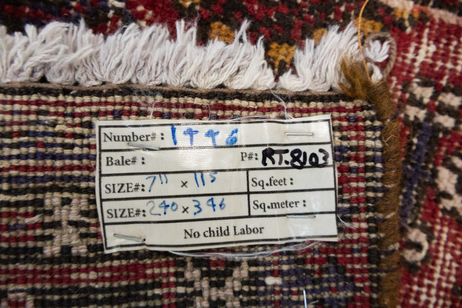 8'0 x 11'3 Hand Knotted Muted Geometric Tribal Oriental Wool Rug - Image 19