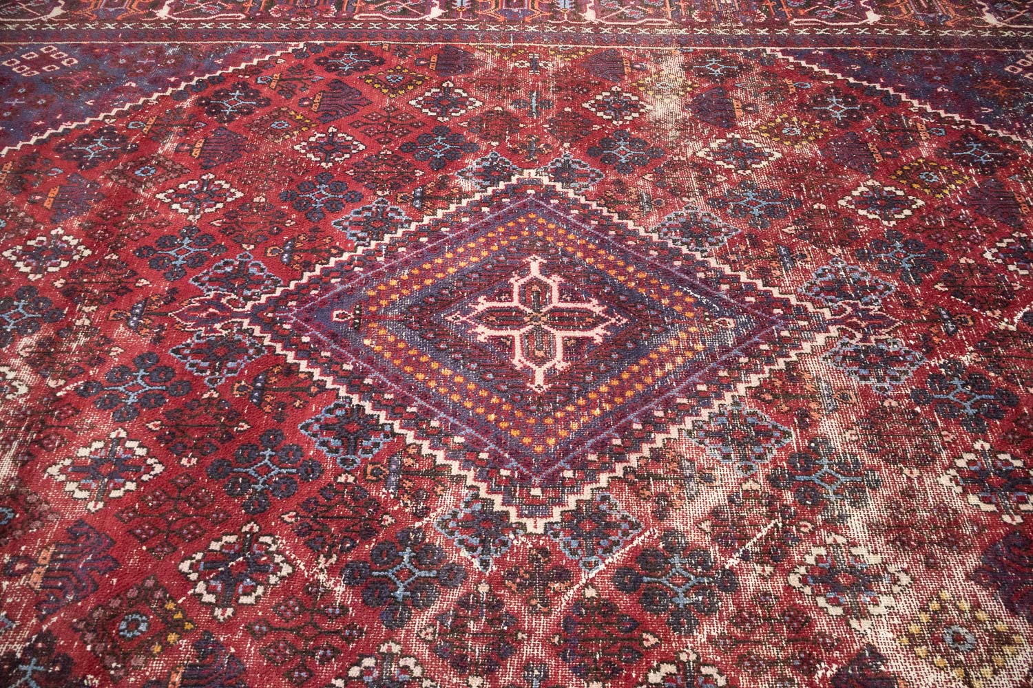 8'0 x 11'3 Hand Knotted Muted Geometric Tribal Oriental Wool Rug - Image 14