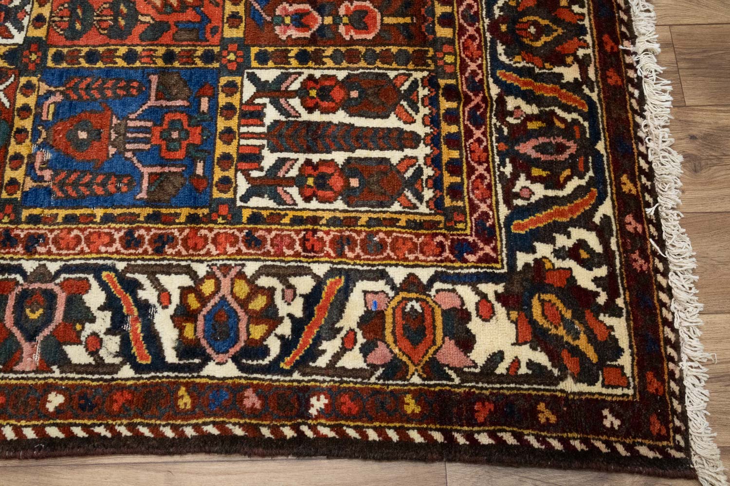 5'6x10'0 Hand Knotted Floral Tribal Oriental Wool Rug - Image 7