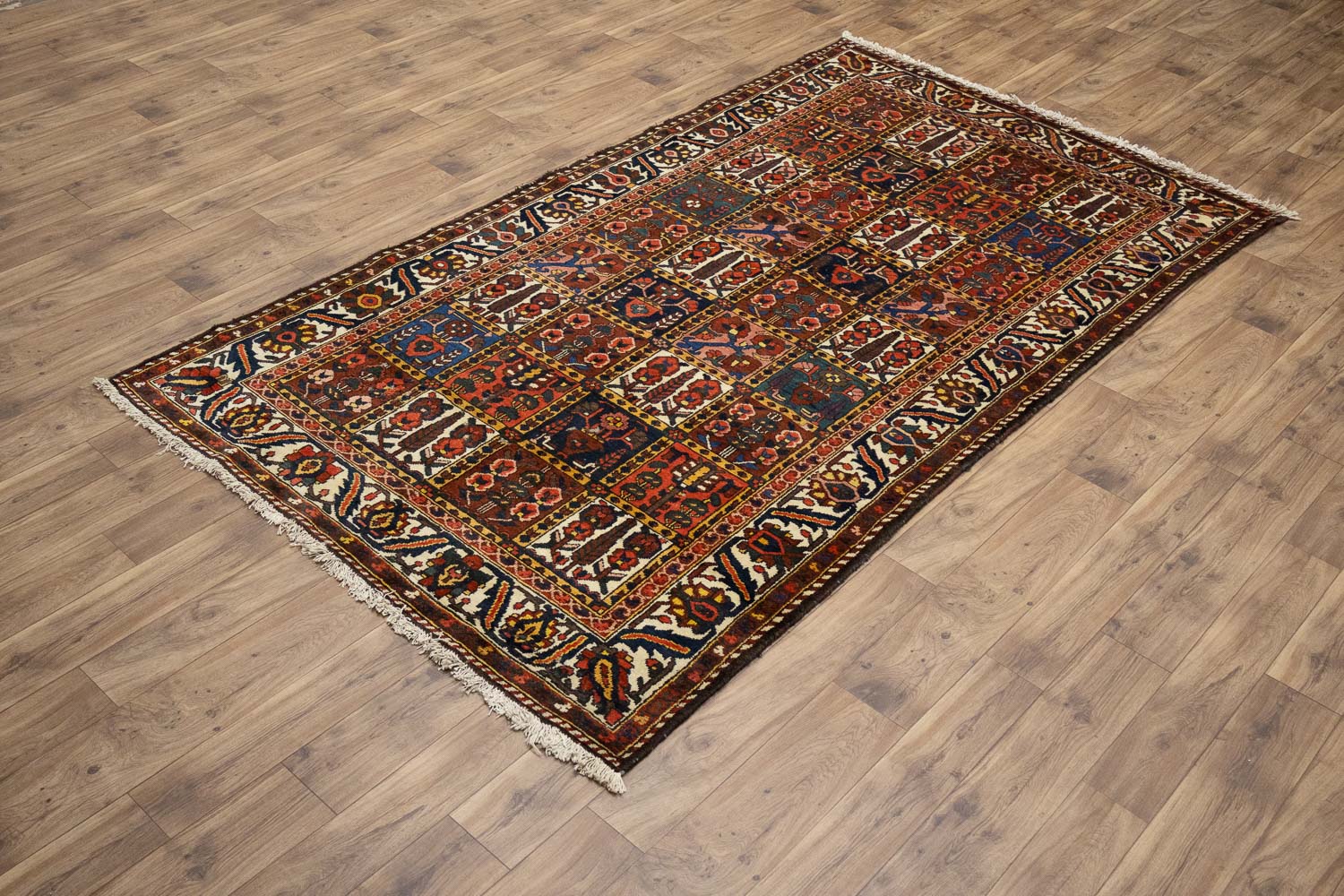 5'6x10'0 Hand Knotted Floral Tribal Oriental Wool Rug - Image 3