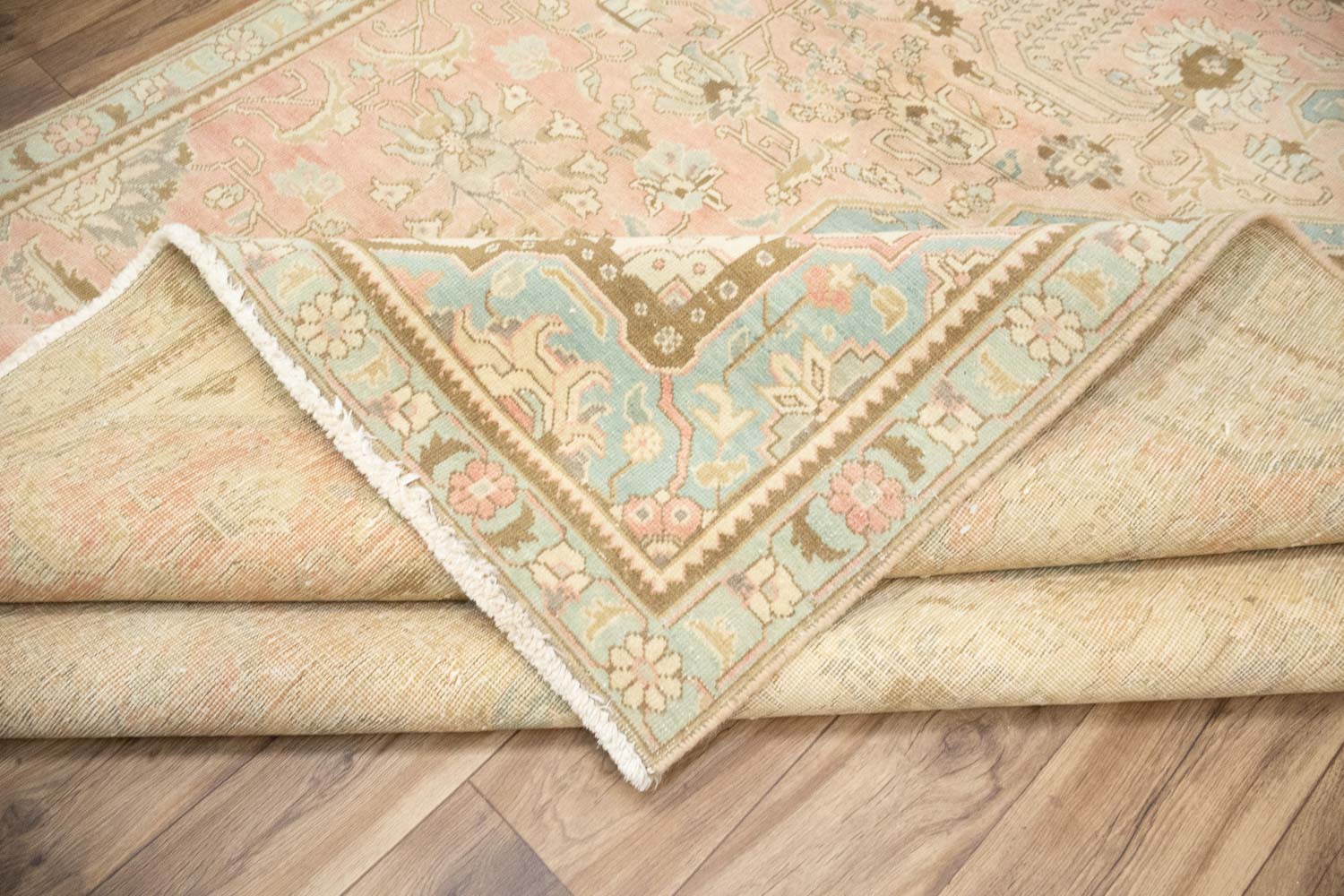 7'4x9'4 Hand Knotted Floral Classic Oriental Wool Rug - Image 14