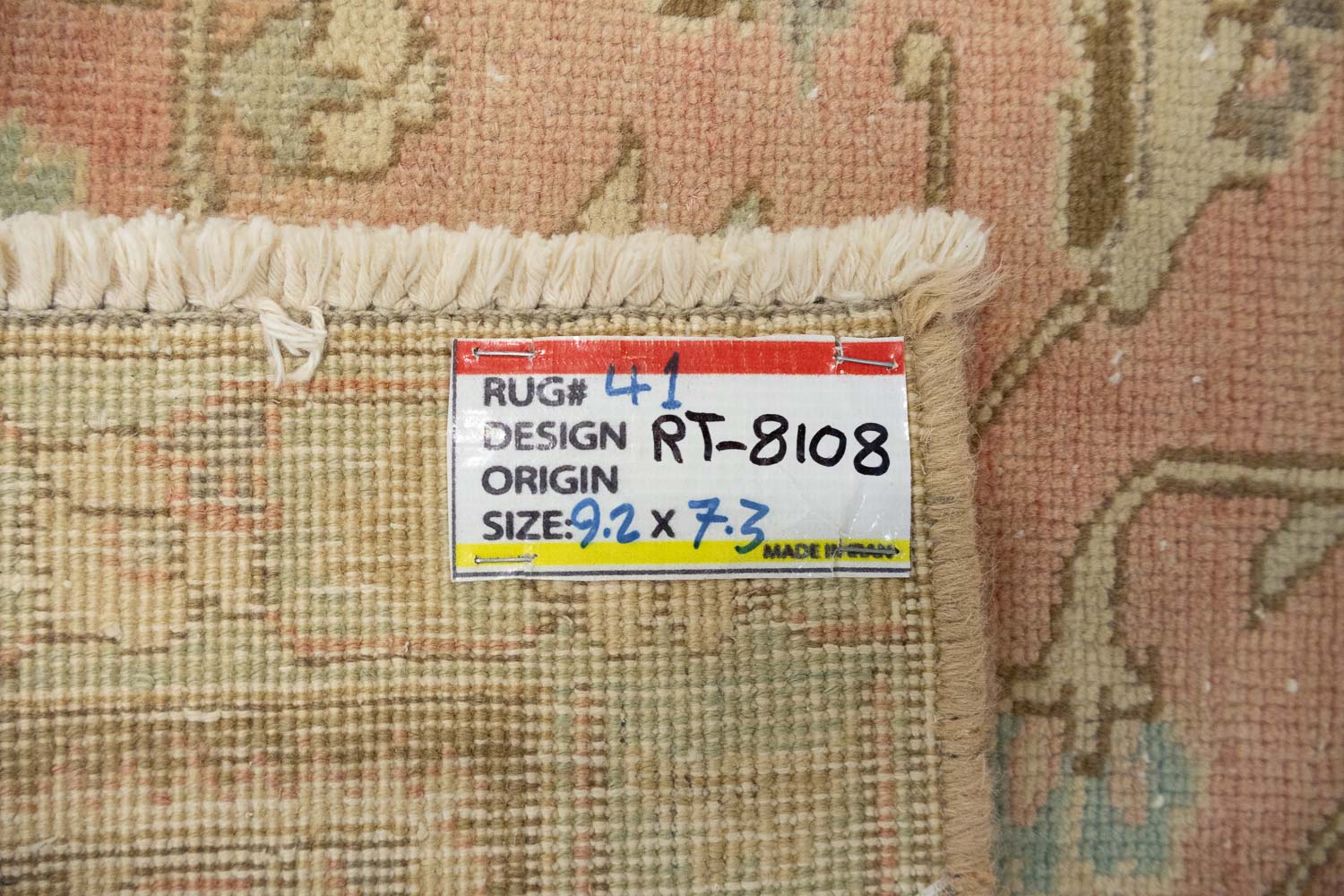 7'4x9'4 Hand Knotted Floral Classic Oriental Wool Rug - Image 16