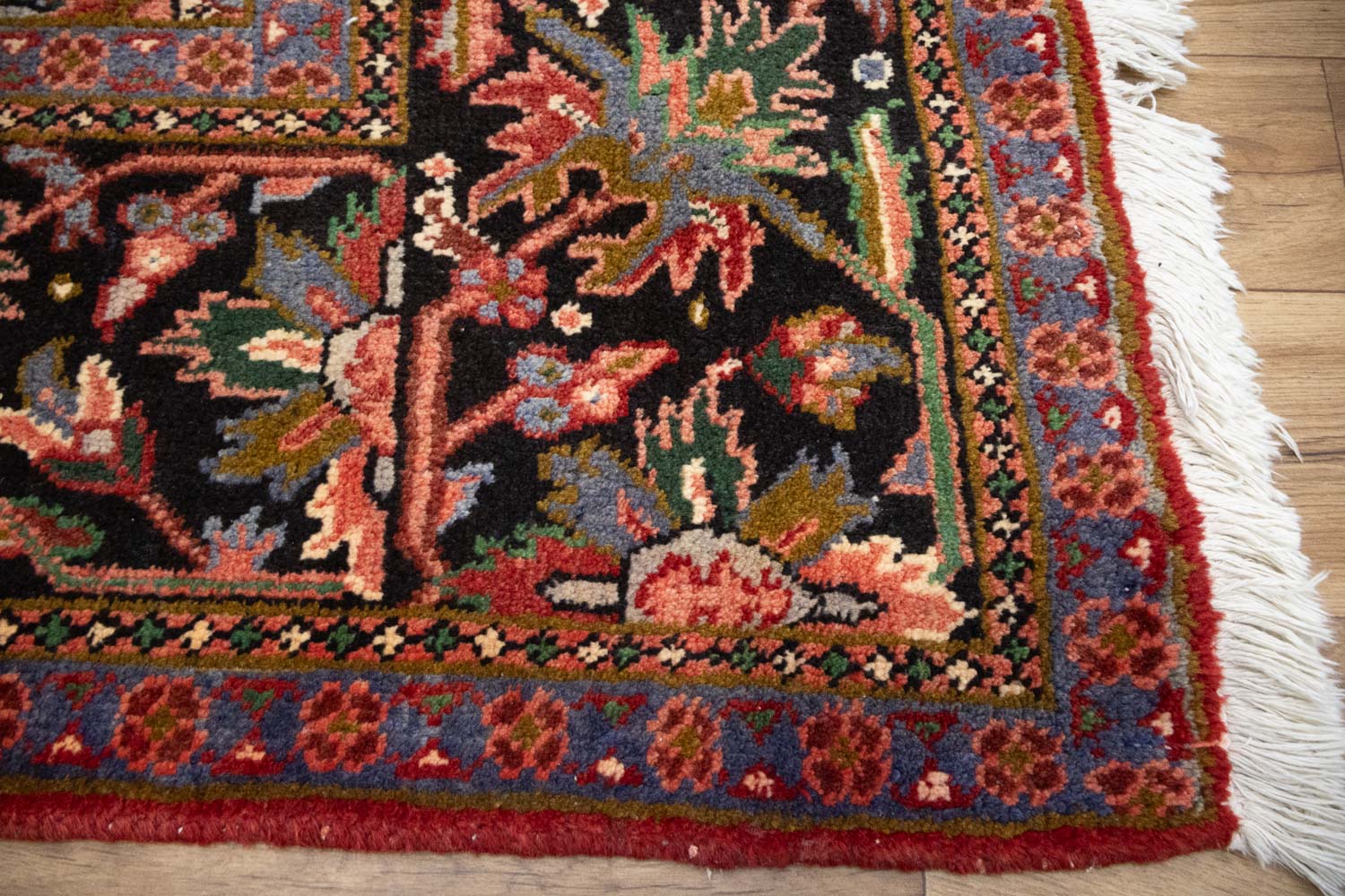 6'10x10'0 Hand Knotted Heriz Serapi Floral Oriental Wool Rug - Image 4