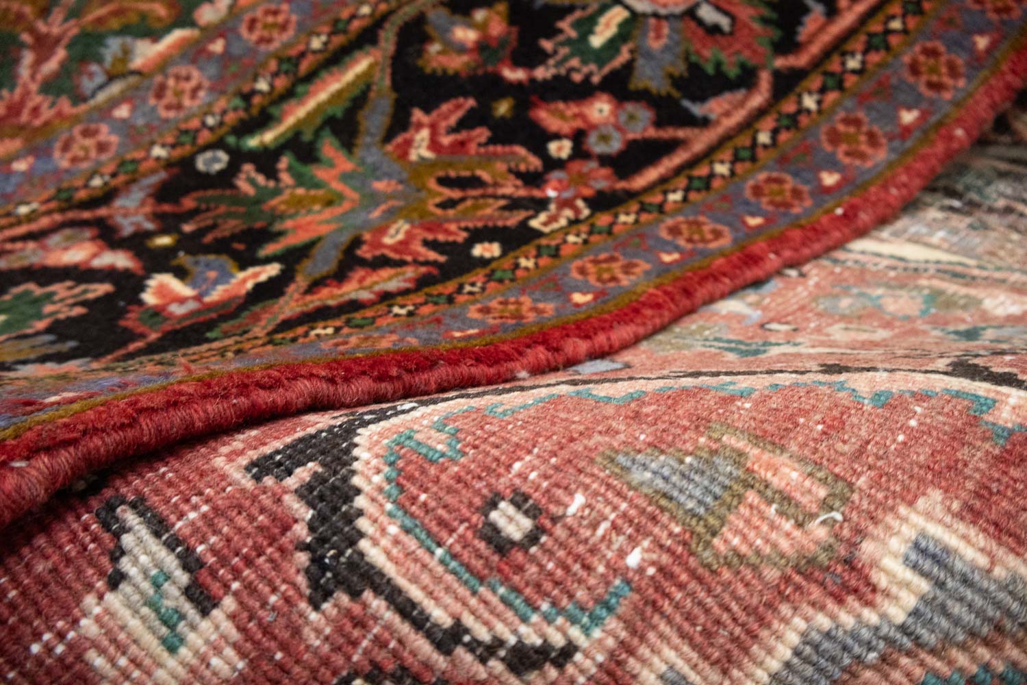 6'10x10'0 Hand Knotted Heriz Serapi Floral Oriental Wool Rug - Image 14