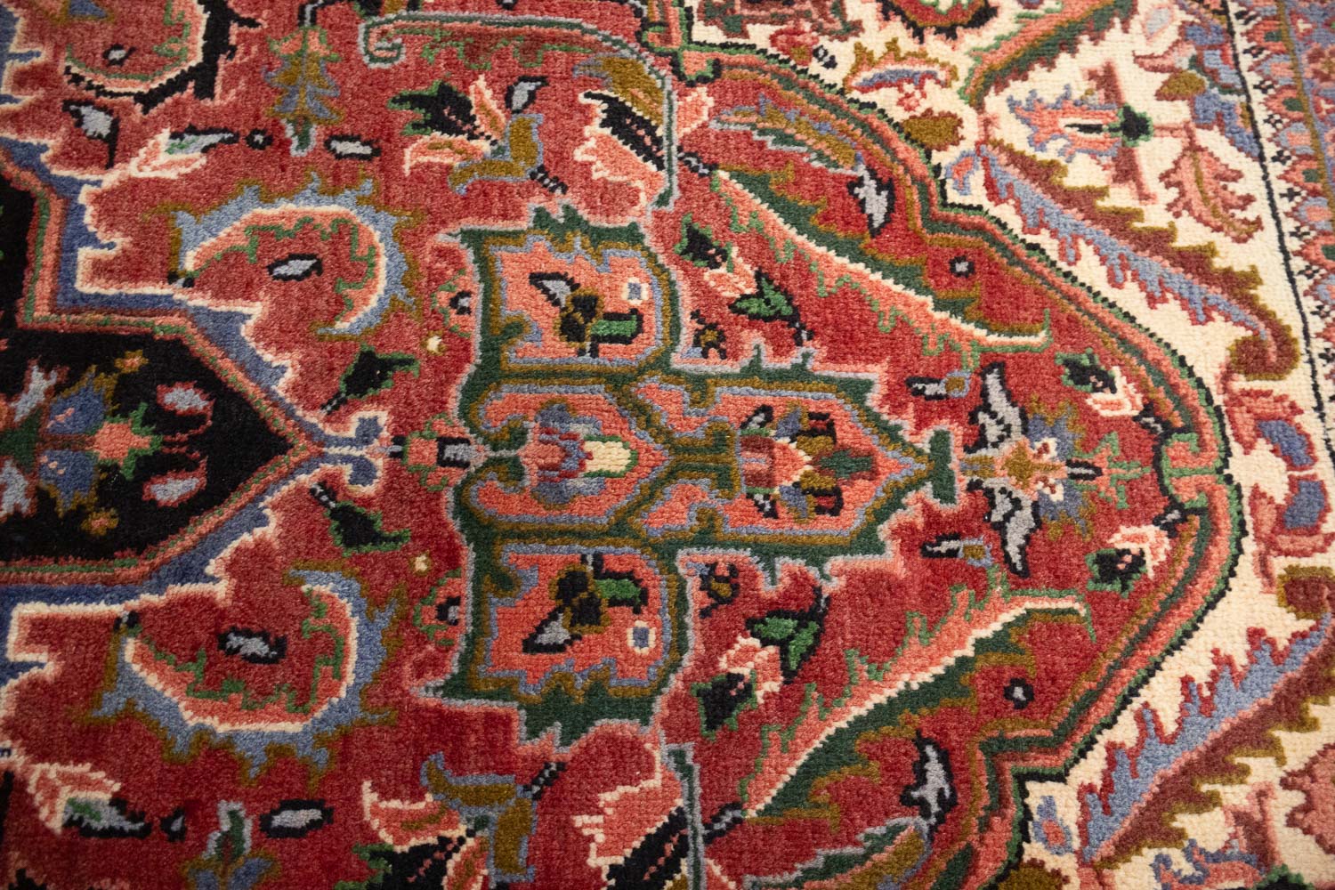 6'10x10'0 Hand Knotted Heriz Serapi Floral Oriental Wool Rug - Image 7