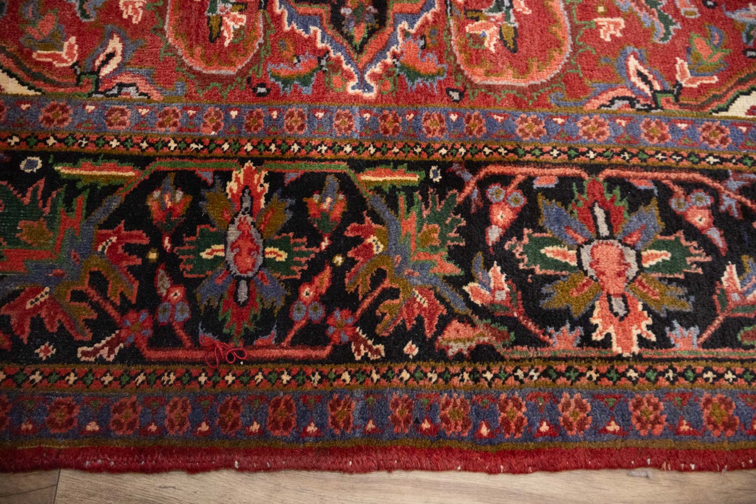 6'10x10'0 Hand Knotted Heriz Serapi Floral Oriental Wool Rug - Image 6