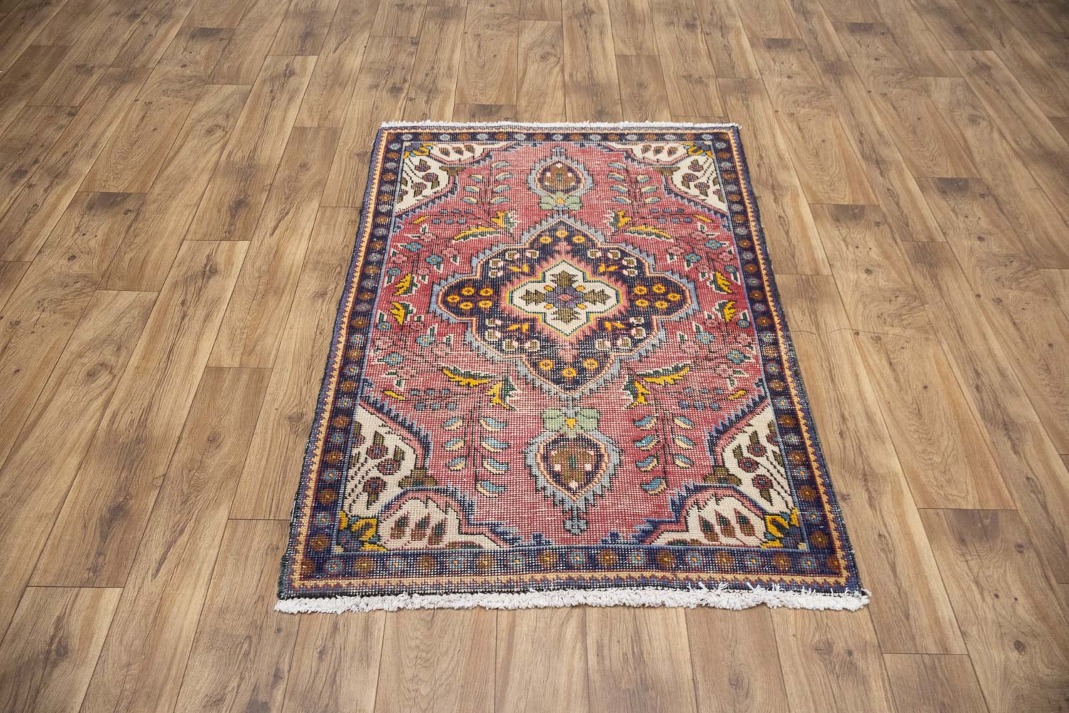3'4x4'8 Hand Knotted Traditional Floral Oriental Wool Rug - Image 8