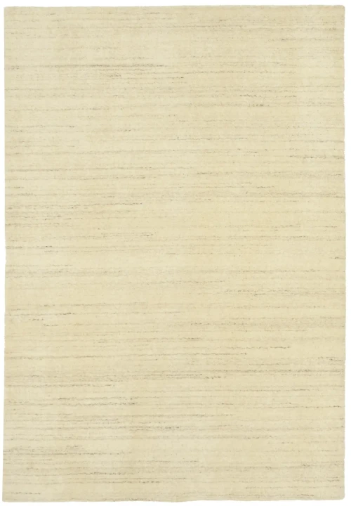 Cream Modern Solid 4X6 Gabbeh Oriental Rug