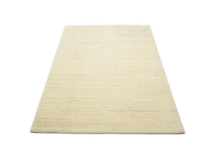 Cream Modern Solid 4X6 Gabbeh Oriental Rug