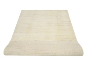 Cream Modern Solid 4X6 Gabbeh Oriental Rug