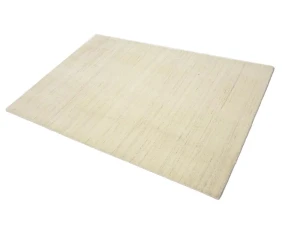 Cream Modern Solid 4X6 Gabbeh Oriental Rug