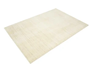 Cream Modern Solid 4X6 Gabbeh Oriental Rug