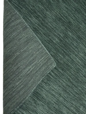 Dark Green Modern Solid 6X9 Gabbeh Oriental Rug