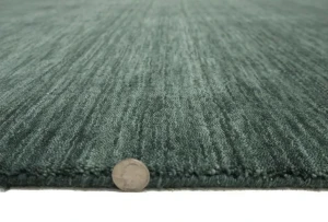 Dark Green Modern Solid 6X9 Gabbeh Oriental Rug