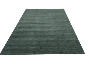 Dark Green Modern Solid 6X9 Gabbeh Oriental Rug