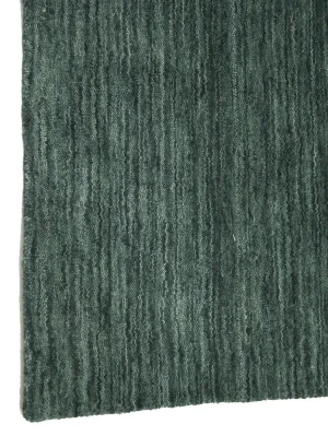 Dark Green Modern Solid 6X9 Gabbeh Oriental Rug