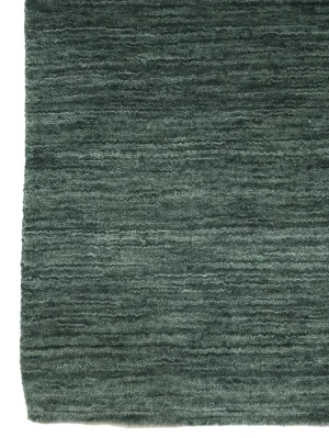 Dark Green Modern Solid 6X9 Gabbeh Oriental Rug