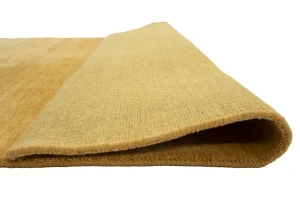 Golden Peach Modern Solid 4X6 Gabbeh Oriental Rug