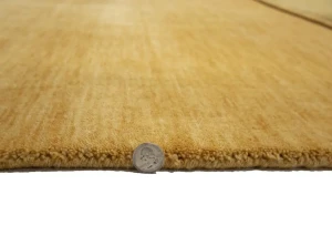Golden Peach Modern Solid 4X6 Gabbeh Oriental Rug