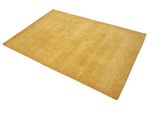 Golden Peach Modern Solid 4X6 Gabbeh Oriental Rug
