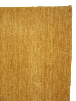Golden Peach Modern Solid 4X6 Gabbeh Oriental Rug