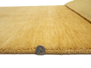 Golden Peach Modern Solid 3X5 Gabbeh Oriental Rug