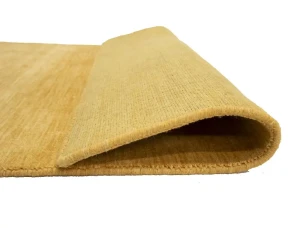 Golden Peach Modern Solid 3X5 Gabbeh Oriental Rug