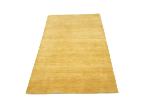 Golden Peach Modern Solid 3X5 Gabbeh Oriental Rug