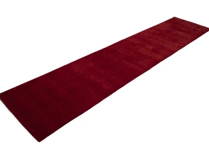 Red Modern Solid 3X12 Gabbeh Oriental Runner Rug