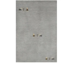 Grey TRibal Pictorial Gabbeh Modern Rug in All Size