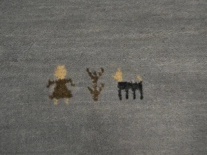 Gray Tribal 6X6 Gabbeh Modern Round Rug