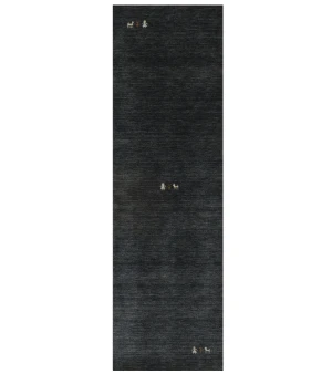Charcoal Tribal 3X8 Gabbeh Modern Runner Rug
