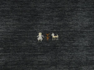 Charcoal Tribal 3X8 Gabbeh Modern Runner Rug