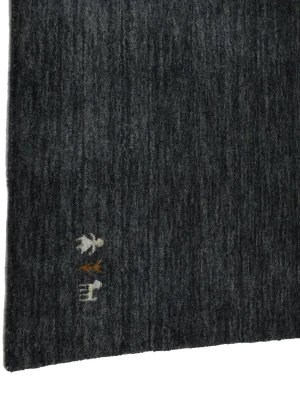 Charcoal Tribal 3X8 Gabbeh Modern Runner Rug