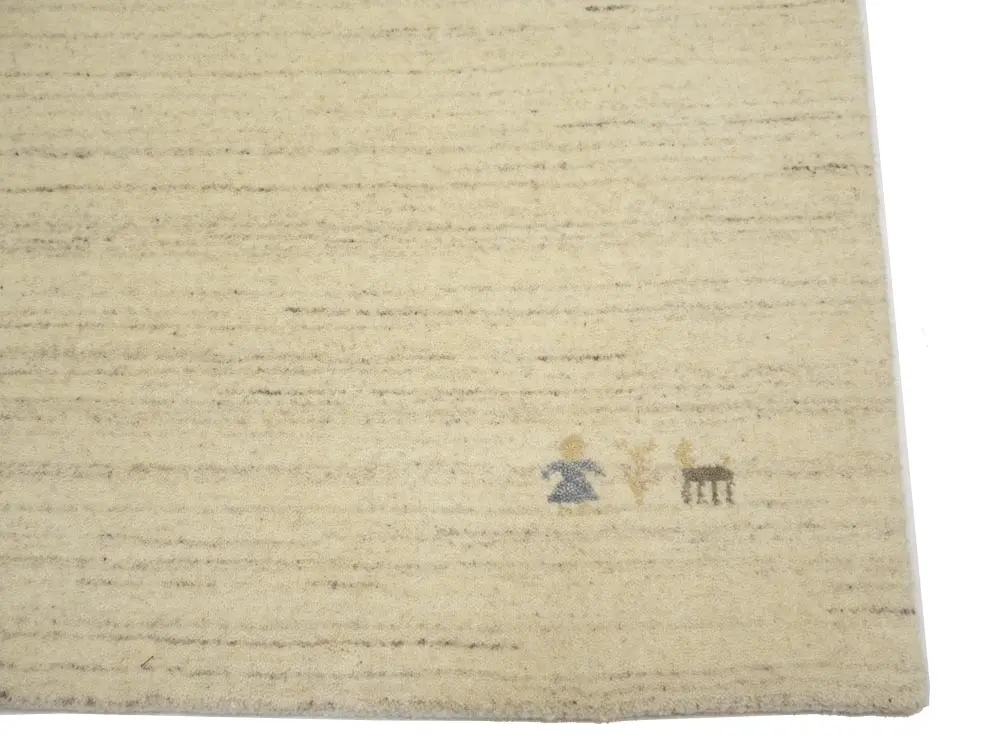 Oatmeal Tribal 3X8 Gabbeh Modern Runner Rug