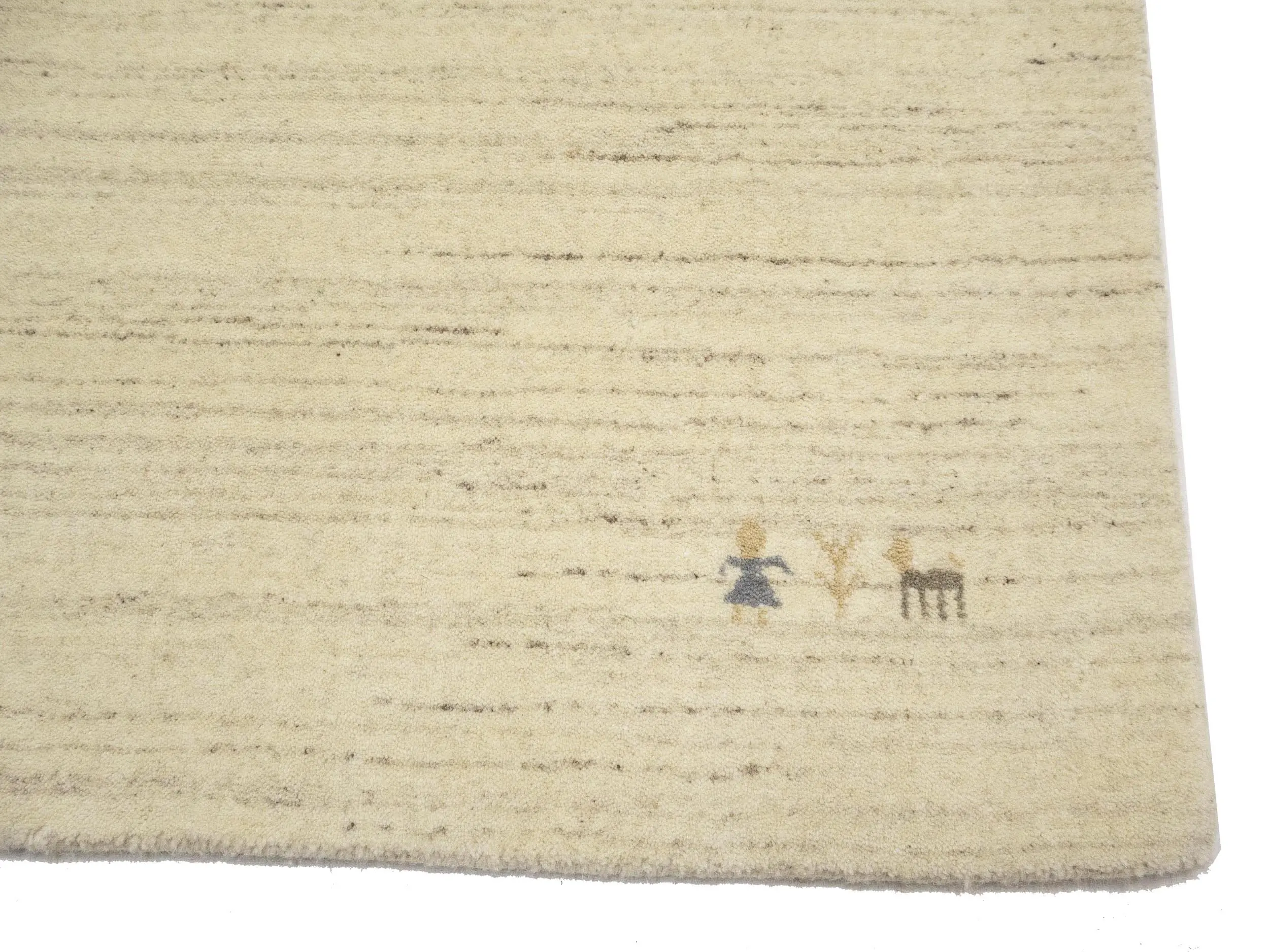 Oatmeal Tribal 3X10 Gabbeh Modern Runner Rug