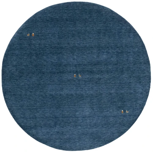 Steel Blue Tribal 6X6 Gabbeh Modern Round Rug