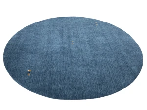 Steel Blue Tribal 6X6 Gabbeh Modern Round Rug