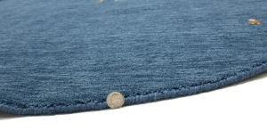 Steel Blue Tribal 6X6 Gabbeh Modern Round Rug