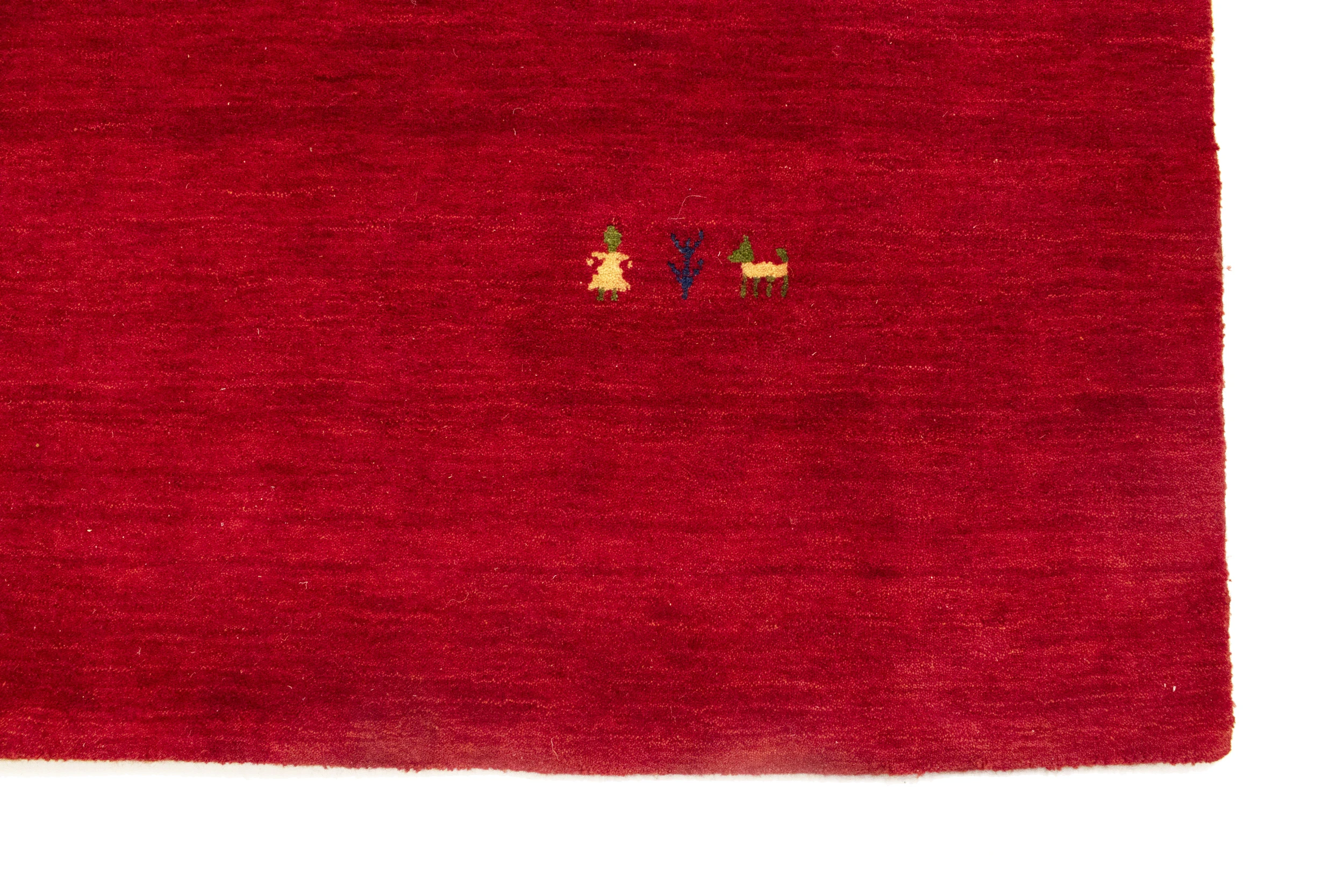 Red Tribal 8X10 Gabbeh Modern Rug - Image 12