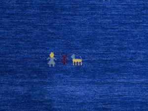 Royal Blue Tribal 5X8 Gabbeh Modern Rug