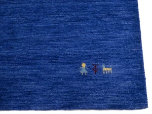 Royal Blue Tribal 3X12 Gabbeh Modern Runner Rug