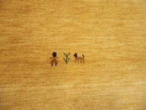 Golden Peach Tribal 4X6 Gabbeh Modern Rug