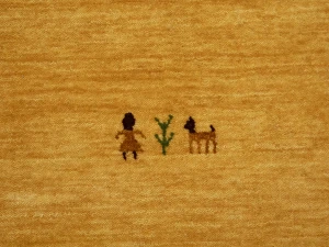 Golden Peach Tribal 8X10 Gabbeh Modern Rug