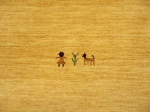 Golden Peach Tribal 3X8 Gabbeh Modern Runner Rug