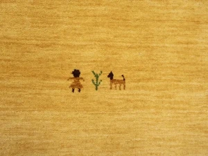 Golden Peach Tribal 3X8 Gabbeh Modern Runner Rug